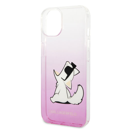 Ovitek za Apple iPhone 14 Plus, Karl Lagerfeld, Choupette Fun, Roza