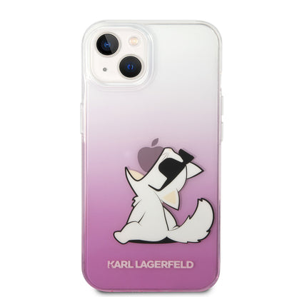 Ovitek za Apple iPhone 14 Plus, Karl Lagerfeld, Choupette Fun, Roza