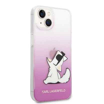 Ovitek za Apple iPhone 14 Plus, Karl Lagerfeld, Choupette Fun, Roza