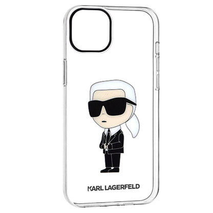 Ovitek za Apple iPhone 14 Plus, Karl Lagerfeld, Ikonik Karl, Prozoren
