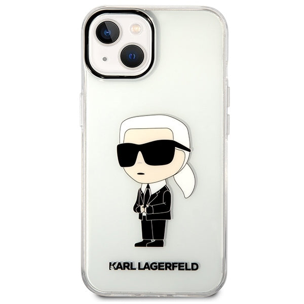Ovitek za Apple iPhone 14 Plus, Karl Lagerfeld, Ikonik Karl, Prozoren