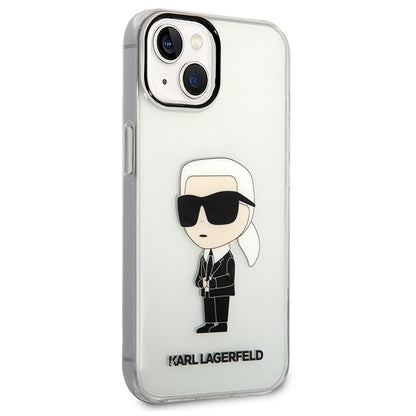 Ovitek za Apple iPhone 14 Plus, Karl Lagerfeld, Ikonik Karl, Prozoren