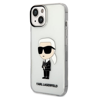 Ovitek za Apple iPhone 14 Plus, Karl Lagerfeld, Ikonik Karl, Prozoren