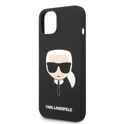 Ovitek za Apple iPhone 14 Plus, Karl Lagerfeld, Silicone Karl's Head, črn
