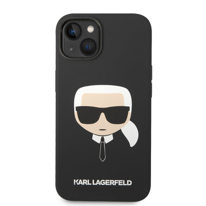 Ovitek za Apple iPhone 14 Plus, Karl Lagerfeld, Silicone Karl's Head, črn