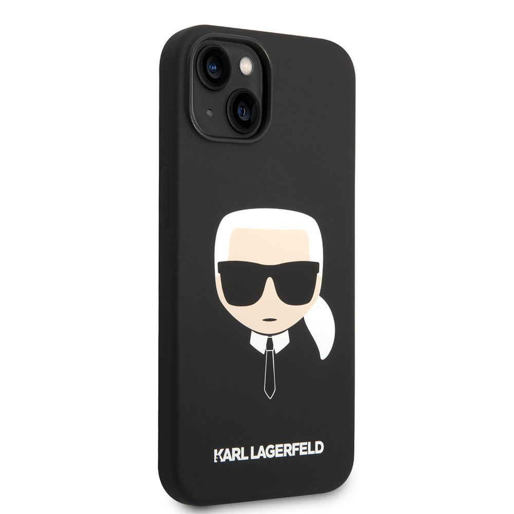 Ovitek za Apple iPhone 14 Plus, Karl Lagerfeld, Silicone Karl's Head, črn