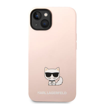 Case for Apple iPhone 14 Plus, Karl Lagerfeld, Silicone Body Choupette, Pink