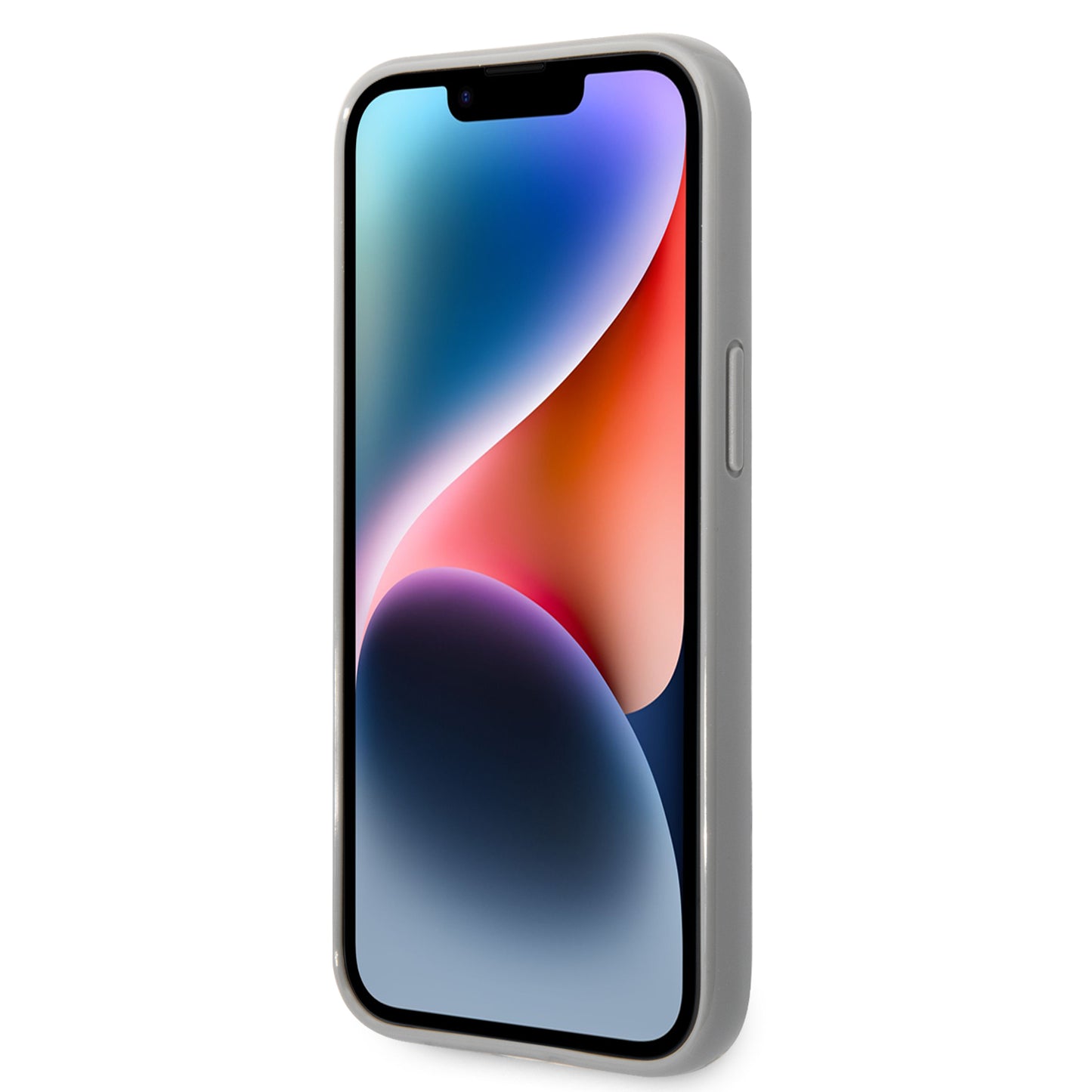 Ovitek za Apple iPhone 14 Plus, Karl Lagerfeld, Monogram Iridescent, Srebrn.