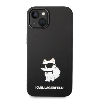 Ovitek za Apple iPhone 14 Plus, Karl Lagerfeld, Silicone Choupette, črn