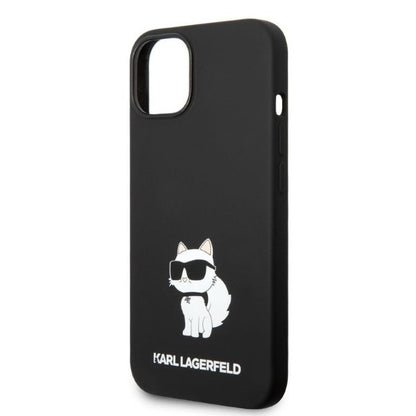 Ovitek za Apple iPhone 14 Plus, Karl Lagerfeld, Silicone Choupette, črn