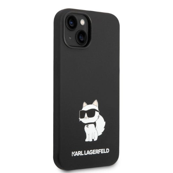 Ovitek za Apple iPhone 14 Plus, Karl Lagerfeld, Silicone Choupette, črn