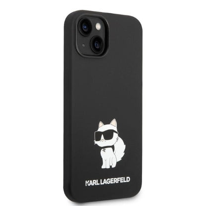 Ovitek za Apple iPhone 14 Plus, Karl Lagerfeld, Silicone Choupette, črn