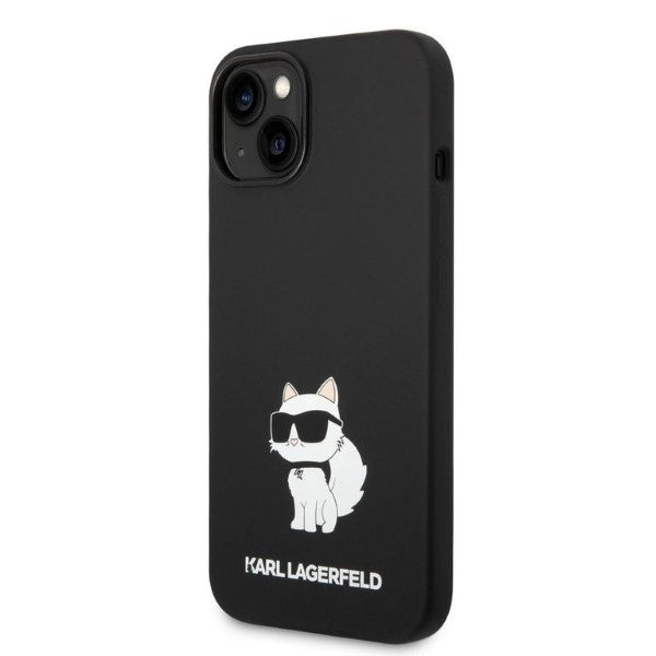 Ovitek za Apple iPhone 14 Plus, Karl Lagerfeld, Silicone Choupette, črn