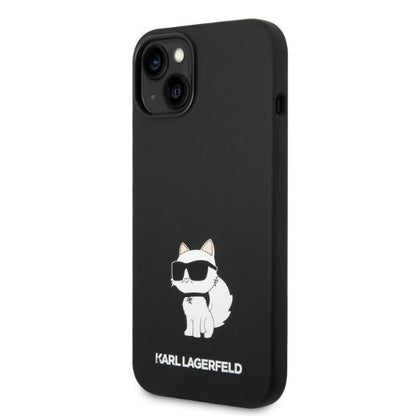 Ovitek za Apple iPhone 14 Plus, Karl Lagerfeld, Silicone Choupette, črn