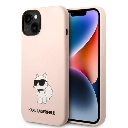 Ovitek za Apple iPhone 14 Plus, Karl Lagerfeld, Silicone Choupette, Roza