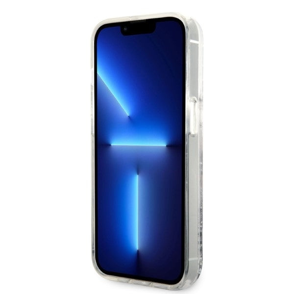 Ovitek za Apple iPhone 14 Pro, Karl Lagerfeld, Glitter Karl's Head, Srebrn.