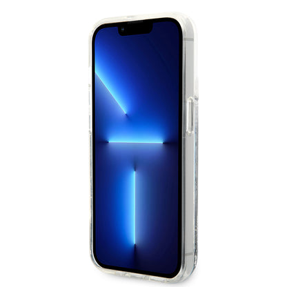 Ovitek za Apple iPhone 14 Pro, Karl Lagerfeld, Liquid Glitter RSG, Srebrn.