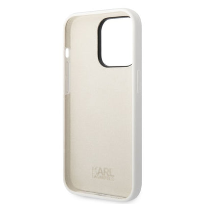 Ovitek za Apple iPhone 14 Pro, Karl Lagerfeld, Silicone Ikonik NFT, Bela