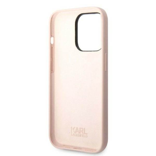 Ovitek za Apple iPhone 14 Pro, Karl Lagerfeld, Silicone Ikonik NFT, Roza