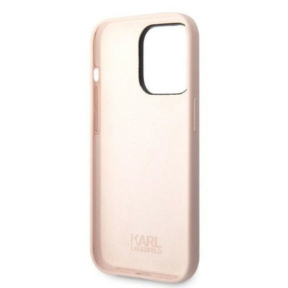 Ovitek za Apple iPhone 14 Pro, Karl Lagerfeld, Silicone Ikonik NFT, Roza
