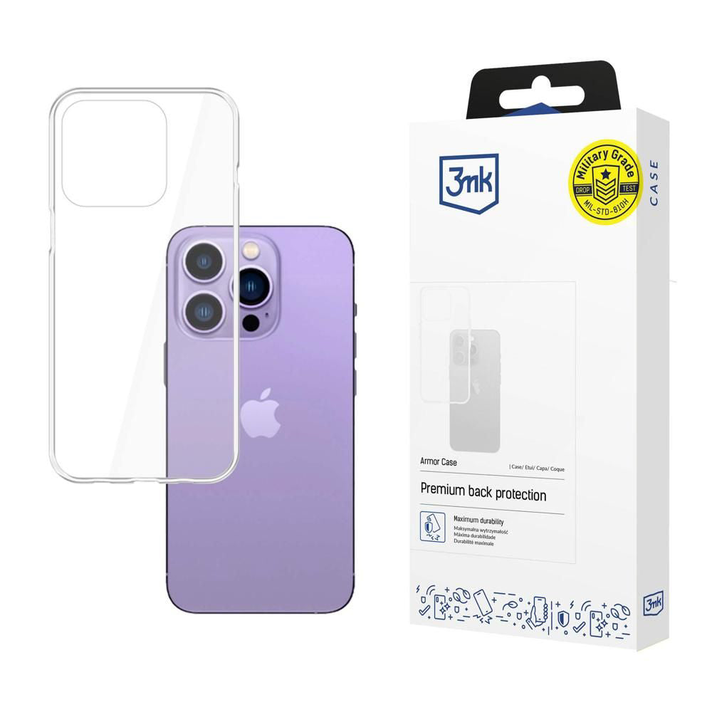 Ovitek za Apple iPhone 14 Pro Max, 3MK, Armor, Prozoren