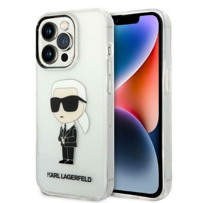 Ovitek za Apple iPhone 14 Pro Max, Karl Lagerfeld, Ikonik Karl, Prozoren