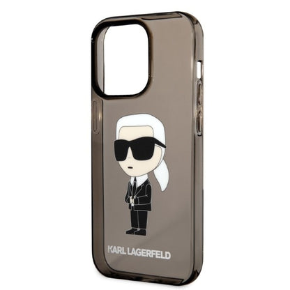 Ovitek za Apple iPhone 14 Pro Max, Karl Lagerfeld, IML Ikonik NFT, črn