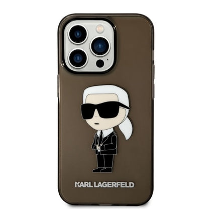 Ovitek za Apple iPhone 14 Pro Max, Karl Lagerfeld, IML Ikonik NFT, črn