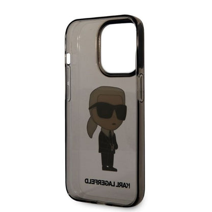 Ovitek za Apple iPhone 14 Pro Max, Karl Lagerfeld, IML Ikonik NFT, črn