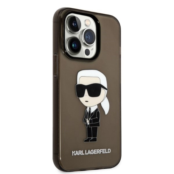 Ovitek za Apple iPhone 14 Pro Max, Karl Lagerfeld, IML Ikonik NFT, črn