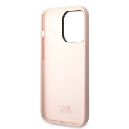 Ovitek za Apple iPhone 14 Pro Max, Karl Lagerfeld, Silicone Ikonik NFT, Roza