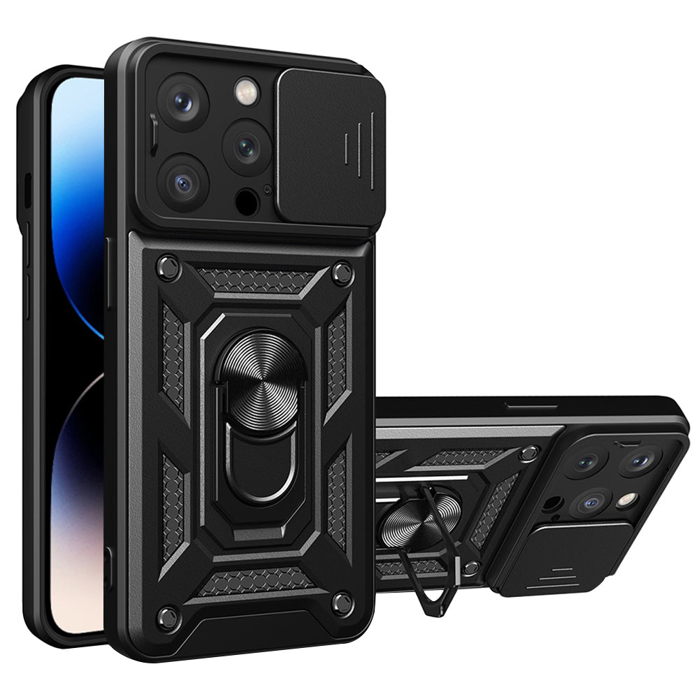 Ovitek za Apple iPhone 14 Pro Max, Techsuit, CamShield, Črn