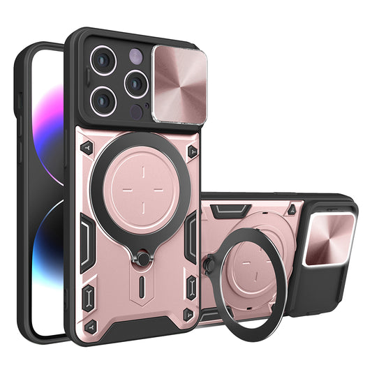 Ovitek za Apple iPhone 14 Pro, Techsuit, CamGuard Pro, rožnato zlata