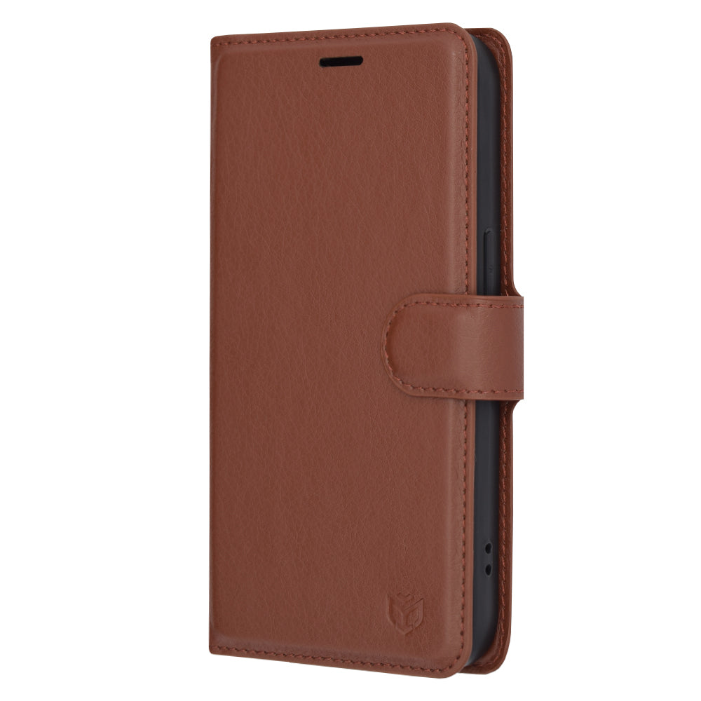 Case for Apple iPhone 14 Pro, Techsuit, Leather Folio, Brown