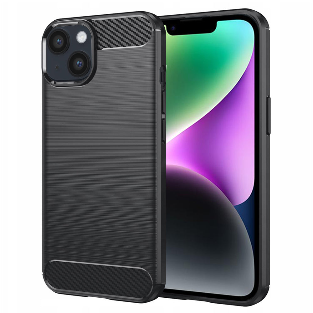 Ovitek za Apple iPhone 14, Techsuit, Karbon, Črn
