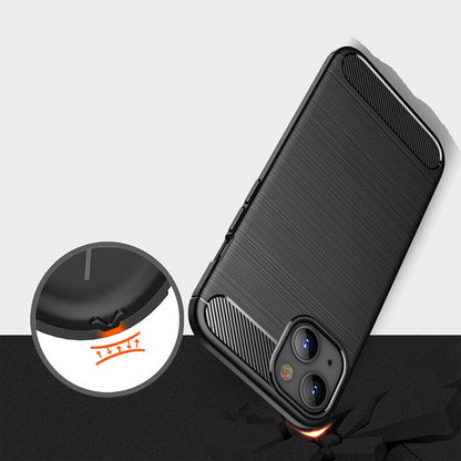 Ovitek za Apple iPhone 14, Techsuit, Karbon, Črn