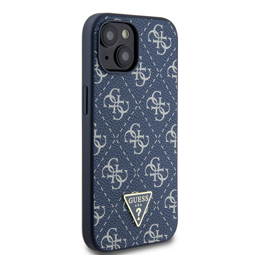 Ovitek za Apple iPhone 15, Guess, 4G Triangle Logo, Modra