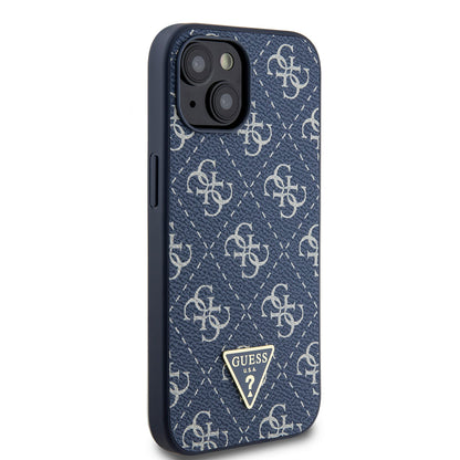 Ovitek za Apple iPhone 15, Guess, 4G Triangle Logo, Modra