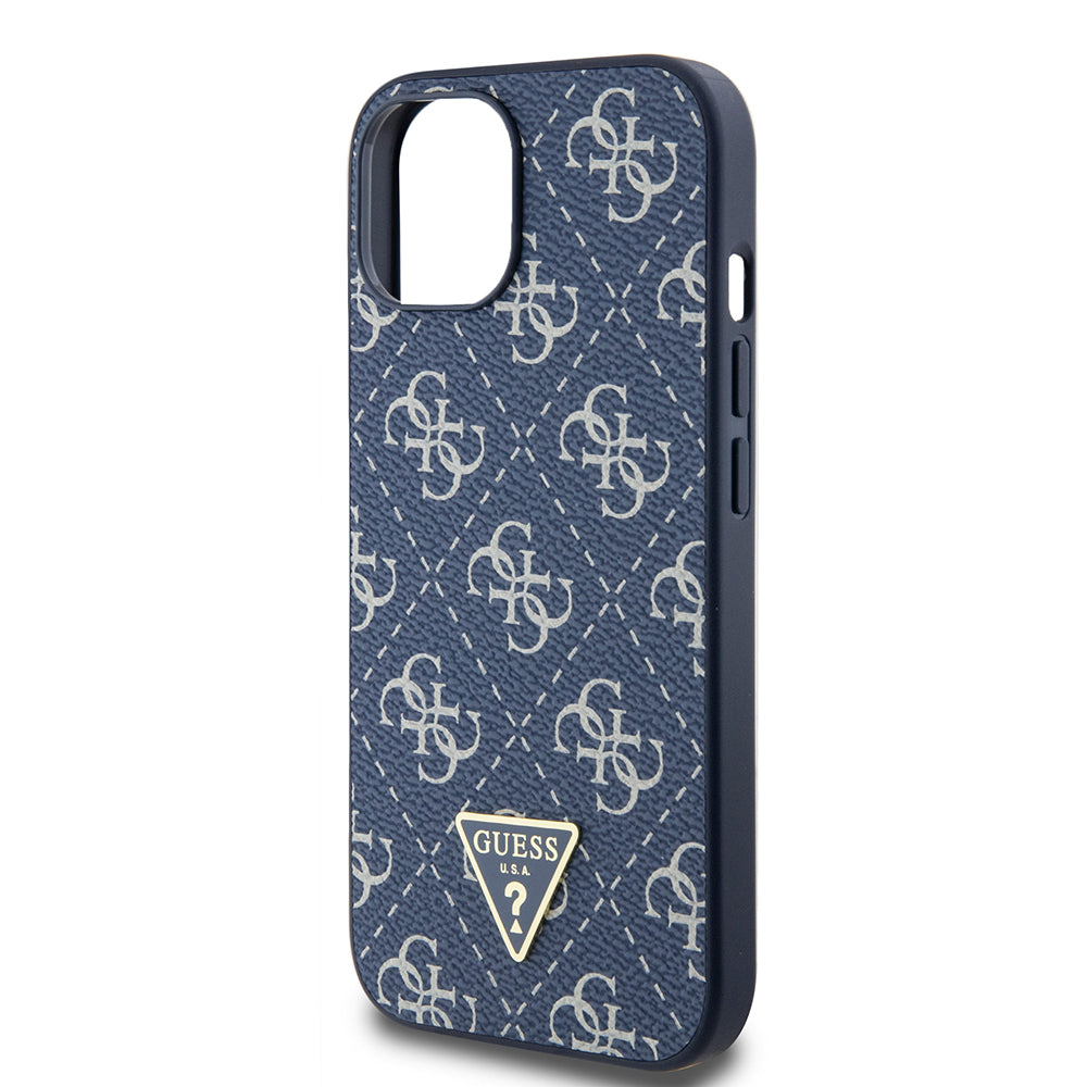 Ovitek za Apple iPhone 15, Guess, 4G Triangle Logo, Modra