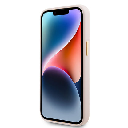 Ovitek za Apple iPhone 15, Guess, Logo Strass 4G, Svetlo roza