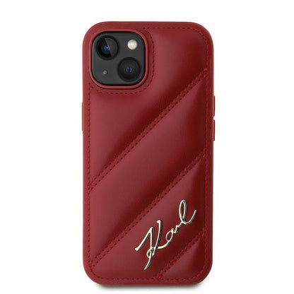 Ovitek za Apple iPhone 15, Karl Lagerfeld, Diagonal Quilted Script, Rosie