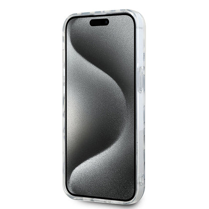 Ovitek za Apple iPhone 15, Karl Lagerfeld, IML Luxury Zebra Pattern with Strap, Črna