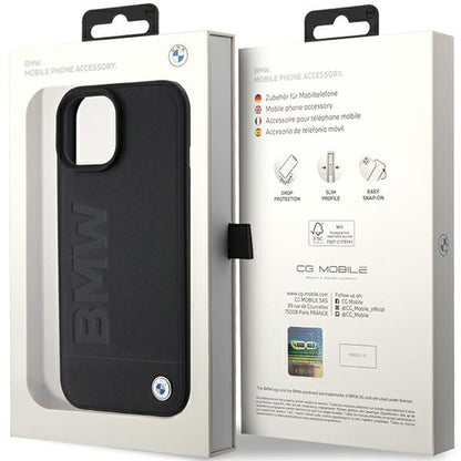 Ovitek za Apple iPhone 15 Plus, BMW, Natural Hot Stamp, Črn