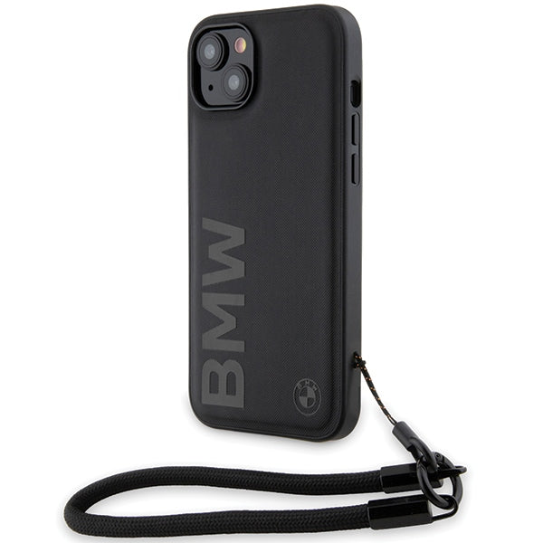 Ovitek za Apple iPhone 15 Plus, BMW, Signature Wordmark Cord, Črn