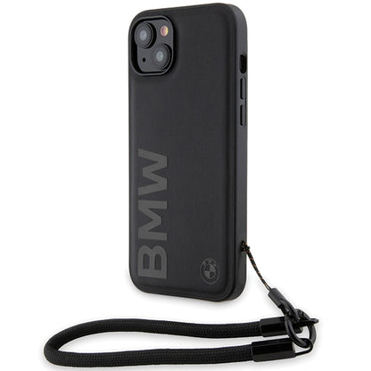 Ovitek za Apple iPhone 15 Plus, BMW, Signature Wordmark Cord, Črn