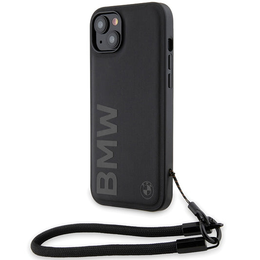 Ovitek za Apple iPhone 15 Plus, BMW, Signature Wordmark Cord, Črn