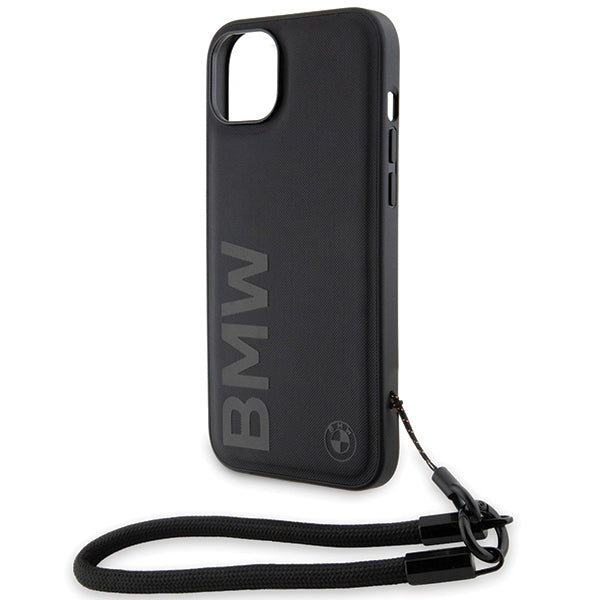 Ovitek za Apple iPhone 15 Plus, BMW, Signature Wordmark Cord, Črn