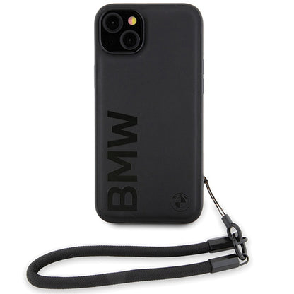 Ovitek za Apple iPhone 15 Plus, BMW, Signature Wordmark Cord, Črn