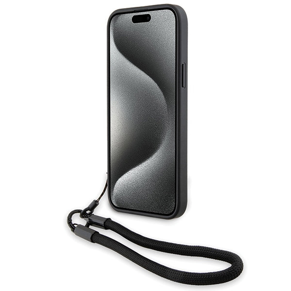 Ovitek za Apple iPhone 15 Plus, BMW, Signature Wordmark Cord, Črn