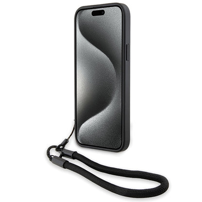 Ovitek za Apple iPhone 15 Plus, BMW, Signature Wordmark Cord, Črn